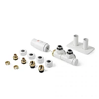  Комплект термостатичних вентилів Terma Twins  TGETTWINLKS96, лівий, білий матовий