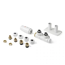  Комплект термостатичних вентилів Terma Twins  TGETTWINLKS96, лівий, білий матовий