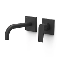 Змішувач для раковини зі стіни TRES Project 21130001NM чорний матовий