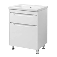 Тумба ЮВВІС Valencia підлогова біла ТНБ-2 Д 65 з умивальником Bolero 