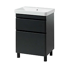 Тумба ЮВВІС напольная ТНБ-2 Д 50 с умывальником VIVACE черный матовый