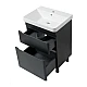 Тумба ЮВВІС підлогова ТНБ-2 Д 60 з умивальником VIVACE чорний матовий