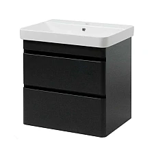 Тумба ЮВВІС подвесная ТПБ-2 Д 60 с умывальником VIVACE черный матовый