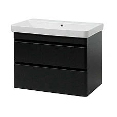 Тумба ЮВВІС подвесная ТПБ-2 Д 80 с умывальником VIVACE черный матовый
