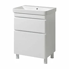 Тумба ЮВВІС напольная ТНБ-2 Д 50 с умывальником VIVACE белый глянец