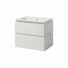 Тумба ЮВВІС ЛІОН підвісна ТПБ-2 Д 80 з умивальником Vesta біла