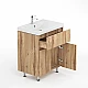 Тумба RESPECT NERRO напольная ТН-3 Дуб Тахо с умывальником SAVA 65