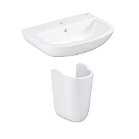 Умывальник с полупьедесталом Grohe Bau Ceramic 55 39440000/39426000 белый