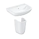 Умывальник с полупьедесталом Grohe Bau Ceramic 55 39440000/39426000 белый