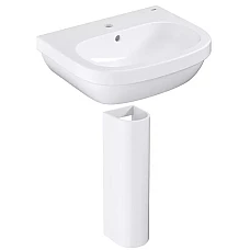 Умивальник з п'єдесталом Grohe Euro Ceramic 55 39336000/39202000 білий