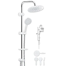 Душевая система Valtemo VS-2530 Aqua Jet Chrome
