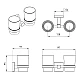 Склянка подвійна Volle CUADRO хром
