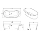 Ванна отдельностоящая 163x75 Volle Solid surface