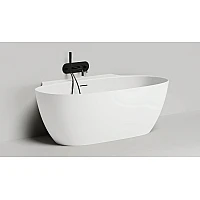 Ванна окремостояча пристінна WGT Water Stone FIORE WALL 1780×920, Solid Surface, білий