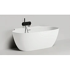 Ванна отдельностоящая пристенная WGT Water Stone FIORE WALL 1780×920, белый глянец