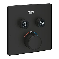 Термостат прихованого монтажу з 2 кнопками Grohe Grohtherm SmartControl 102166KF00 чорний матовий