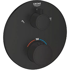 Термостат для душа с переключателем Grohe Grohtherm 1022082430 черный матовый