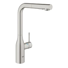 Змішувач для кухні з висувною лійкою Grohe Essence 30504DC0 сталь