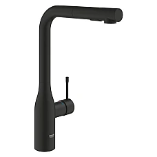 Змішувач для кухні з висувною лійкою Grohe Essence 30504KF0 чорний матовий