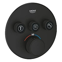Термостат прихованого монтажу Grohe Grohtherm SmartControl 29508KF0 чорний матовий