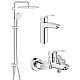 Набор смесителей Grohe Eurosmart New 3в1 UA123246R1 хром