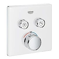 Термостат скрытого монтажа с 2 кнопками Grohe Grohtherm SmartControl 29156LS0 белый