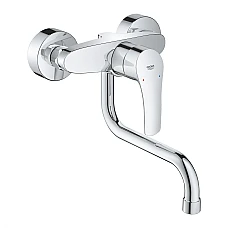 Змішувач для кухні настінний з виливом Grohe Eurosmart 31391003 хром