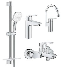 Набор смесителей для ванной и кухни Grohe Eurosmart 4в1 UA123248M3 хром