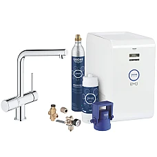 Смеситель для кухни со стартовым пакетом GROHE Blue Minta Professional 31347002