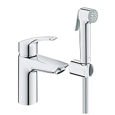 Змішувач для умивальника з гігієнічним душем Grohe Eurosmart New S-Size 23124003 хром