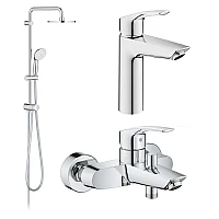 Набір змішувачів Grohe Eurosmart New 3в1 UA123389M0 хром