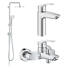 Набір змішувачів Grohe Eurosmart New 3в1 UA123389M0 хром