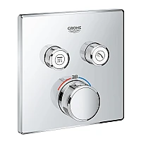 Термостат скрытого монтажа с 2 кнопками Grohe Grohtherm SmartControl 29124000 хром