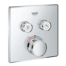 Термостат прихованого монтажу з 2 кнопками Grohe Grohtherm SmartControl 29124000 хром