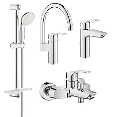 Набір змішувачів GROHE Eurosmart New 4в1 UA123248UH хром