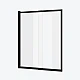 Шторка для ванны двухсекционная 110x140 раздвижная Excellent LINER черная