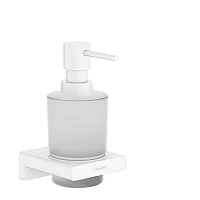 Дозатор підвісний для рідкого мила Matt White/скло Hansgrohe AddStoris 41745700