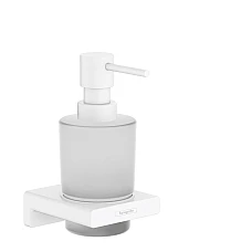 Дозатор підвісний для рідкого мила Matt White/скло Hansgrohe AddStoris 41745700