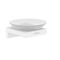 Мильниця підвісна Matt White/скло Hansgrohe AddStoris 41746700