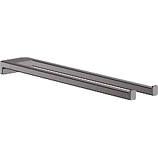Полотенцедержатель двойной неподвижный Brushed Black Hansgrohe AddStoris 41770340