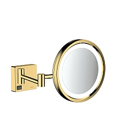 Дзеркало для гоління з LED освітленням золотий Hansgrohe Addstoris 41790990