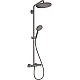 Душевая система 1jet Showerpipe с термостатом Brushed Black Chrome HANSGROHE Croma Select S 280 26890340