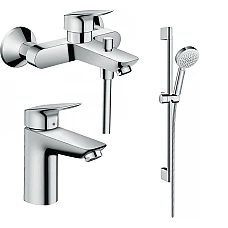 Набор смесителей для ванны Eco (71104+7140+26651400) HANSGROHE Logis 100 20200001