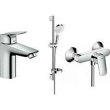Набор смесителей для душа EcoSmart (71104+7160+26553400) HANSGROHE Logis 100 20200007
