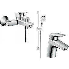 Набор смесителей для ванны EcoSmart (71078+7140+26534400) HANSGROHE Logis 70 20200009