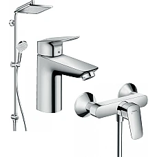 Набір змішувачів для душу EcoSmart (71104+7160+27289000) HANSGROHE Logis 100/Crometta Reno 20200014