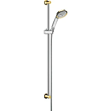 Душевой набор 90см Chrome/Gold Optic HANSGROHE Raindance Classic 100 3jet 27841090