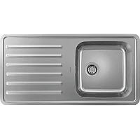 Кухонна мийка на стільницю з сифоном Stainless Steel Hansgrohe S41 S4111-F400 43341800