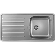 Кухонная мойка на столешницу с сифоном Stainless Steel Hansgrohe S41 S4111-F400 43341800
