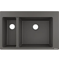 Кухонна мийка на дві чаші Stonegrey Hansgrohe S510-F635 43315290